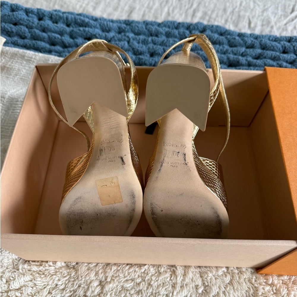 Louis Vuitton Gold Women's Sandals